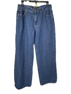 LIONESS Top Model Baggy Jeans Dark Denim Sz US 12 (31x30)